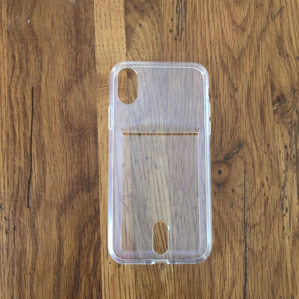 Clear iPhone X case with card holder